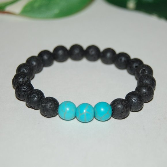 Lava Bracelet ,8mm Beads,Volcano Lava Stone Bracelet,Man,Woman,health,Relieve - Picture 3 of 3